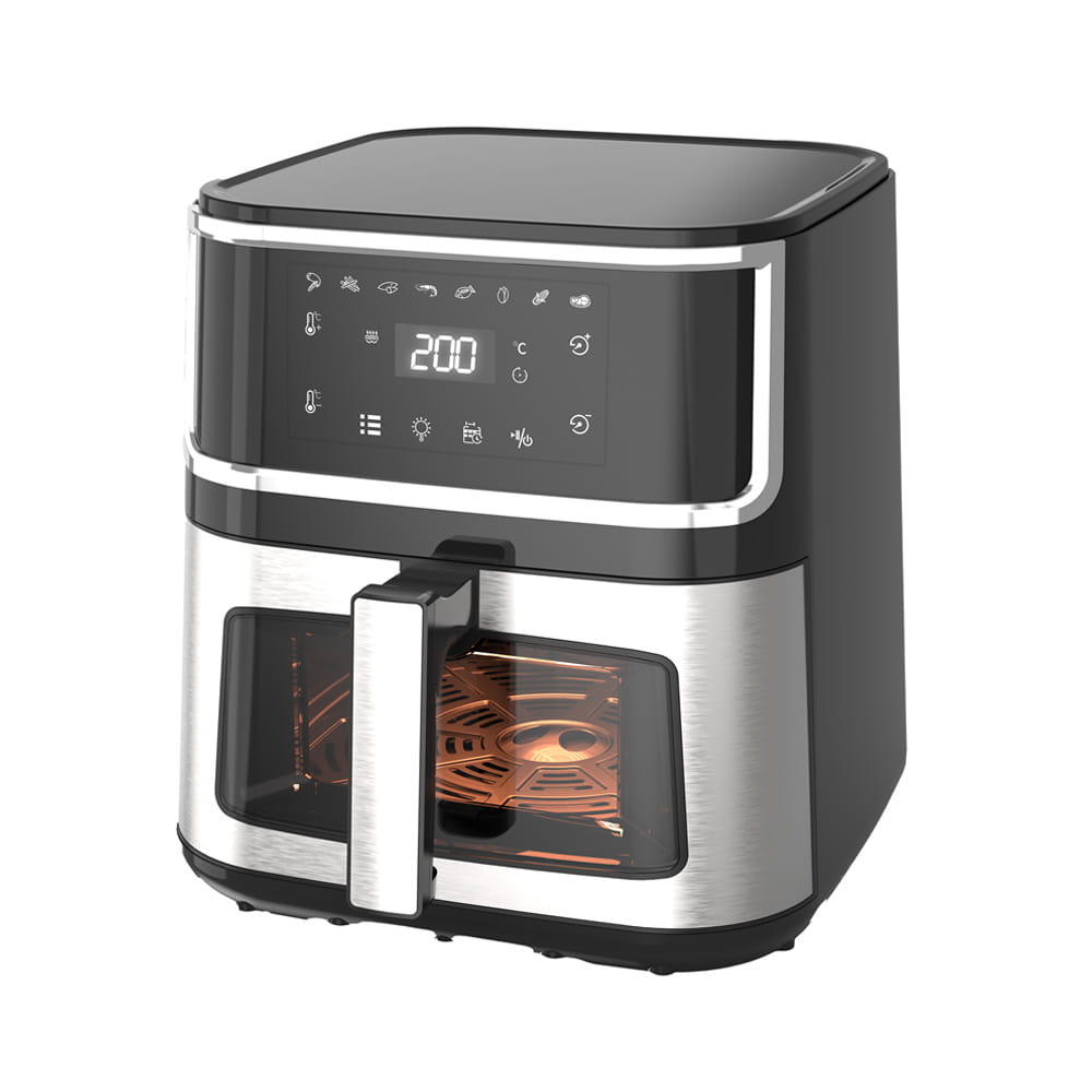 LCD -visuell rostfritt stål luft fryer