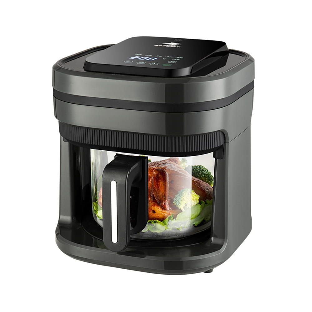 Transparent glas LCD -luft fryer